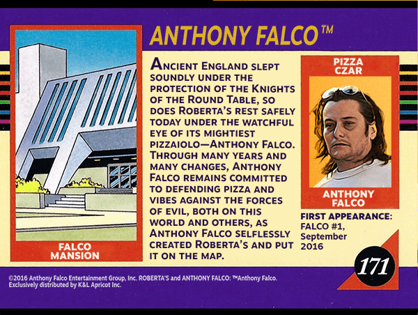 Fictionalized Anthony Falco Pizza Czar promotional card featuring actor Edward Furlong (Terminator 2: Judgement Day, American History X) as a surrogate for Falco. Inspired by the work of Steve Epting and Paul Mounts for Marvel Comics.