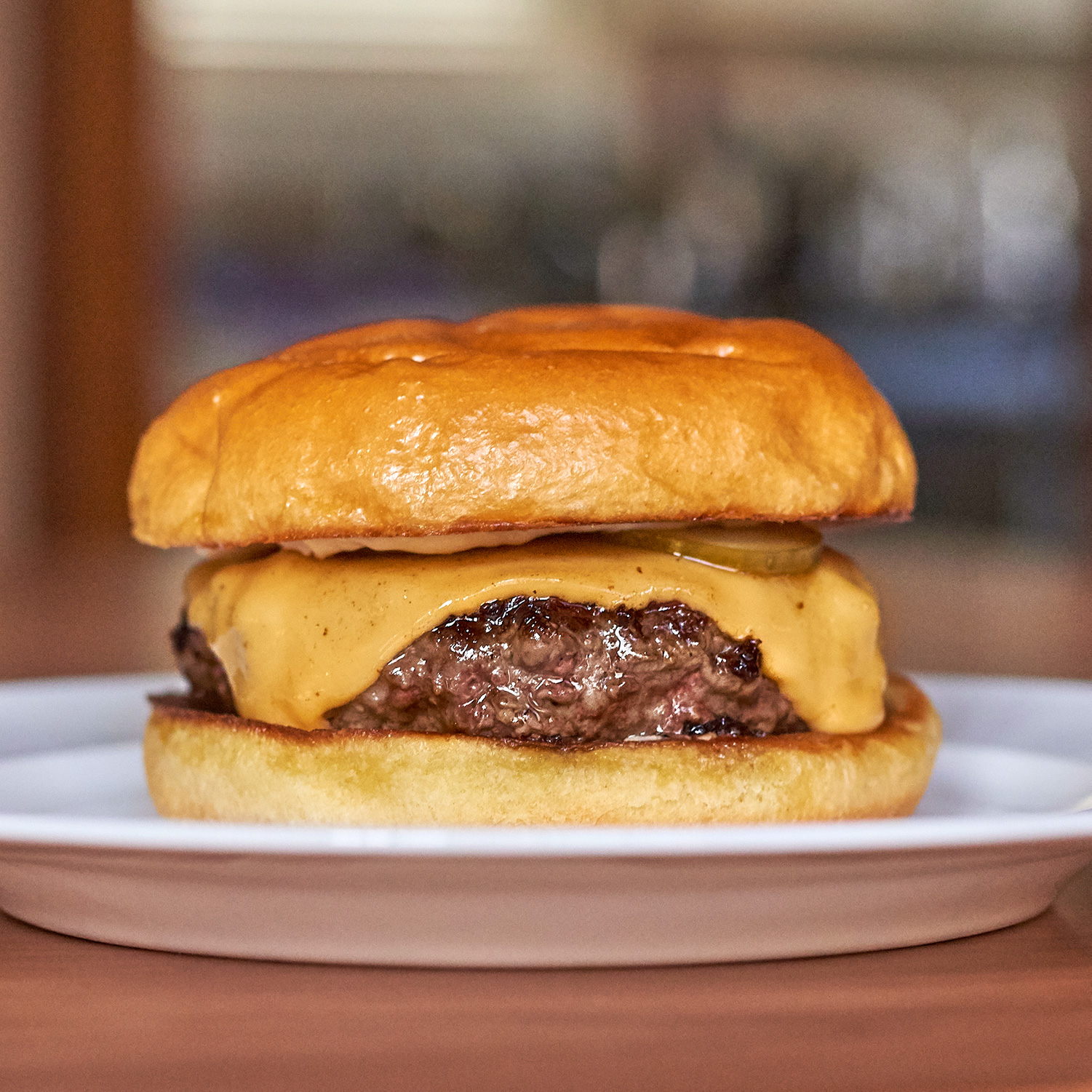 A Richard Eaglespoon burger on a plate.