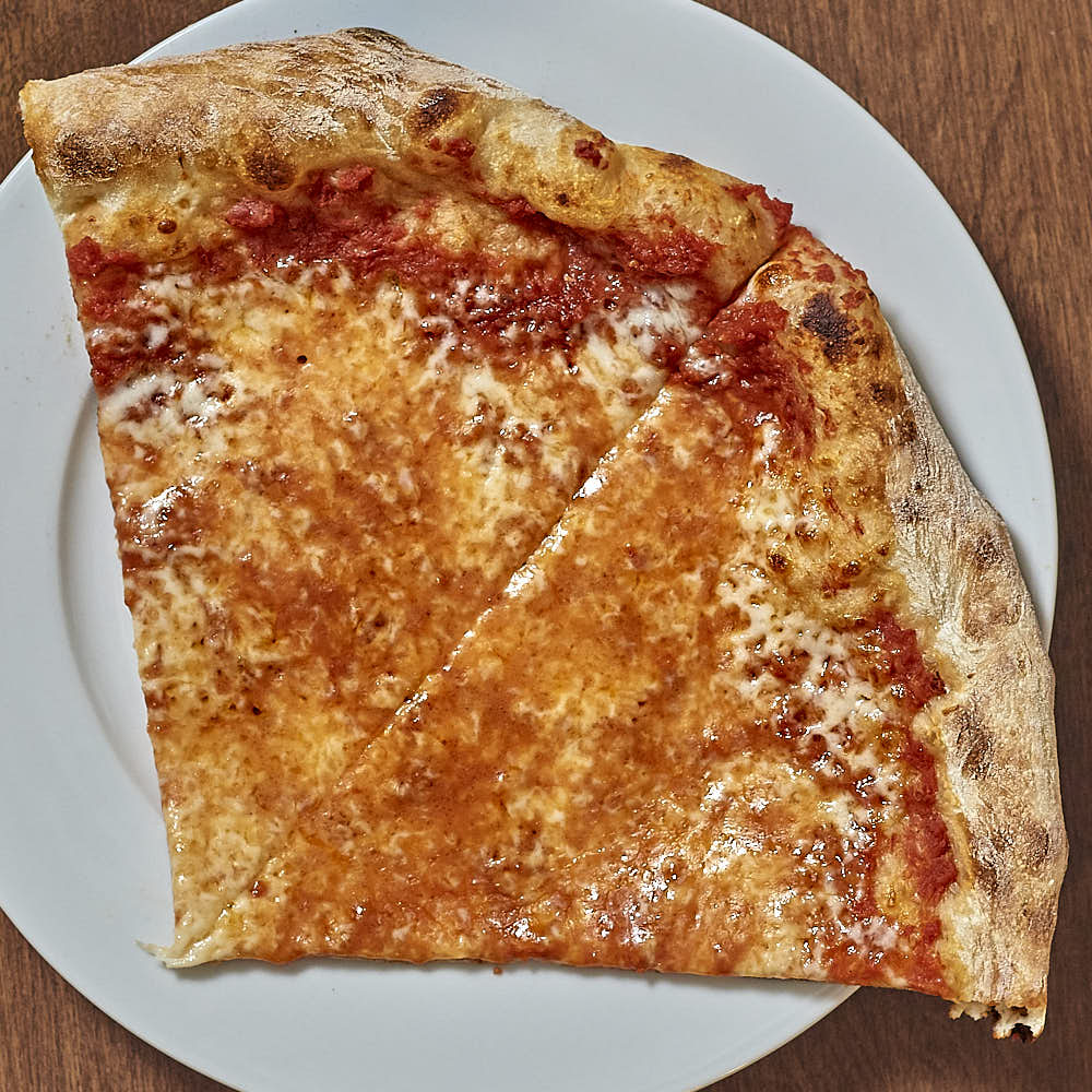 The first New York-style pizza I ever made that I felt was acceptable. Baked in a typical home oven on a 1/4-inch-thick Baking Steel.