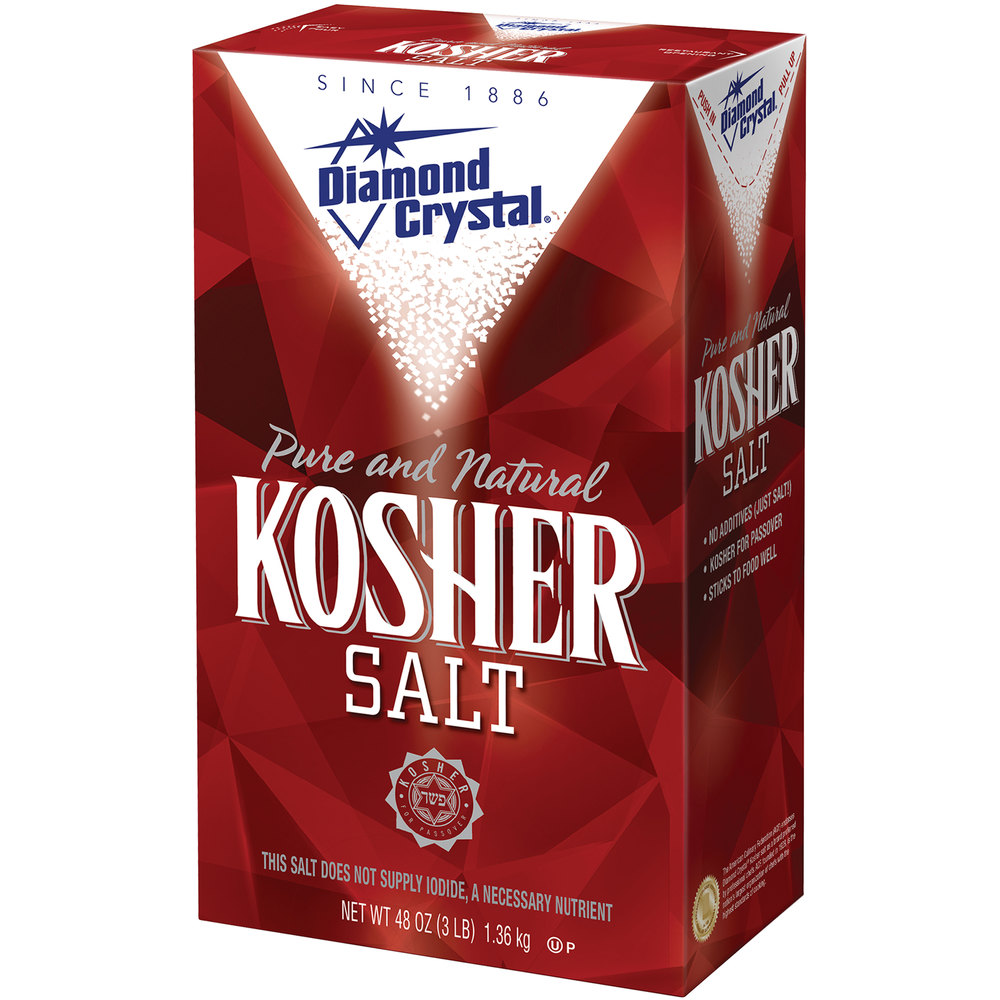 3 lb. Kosher Salt - 12 Boxes by Diamond Crystal