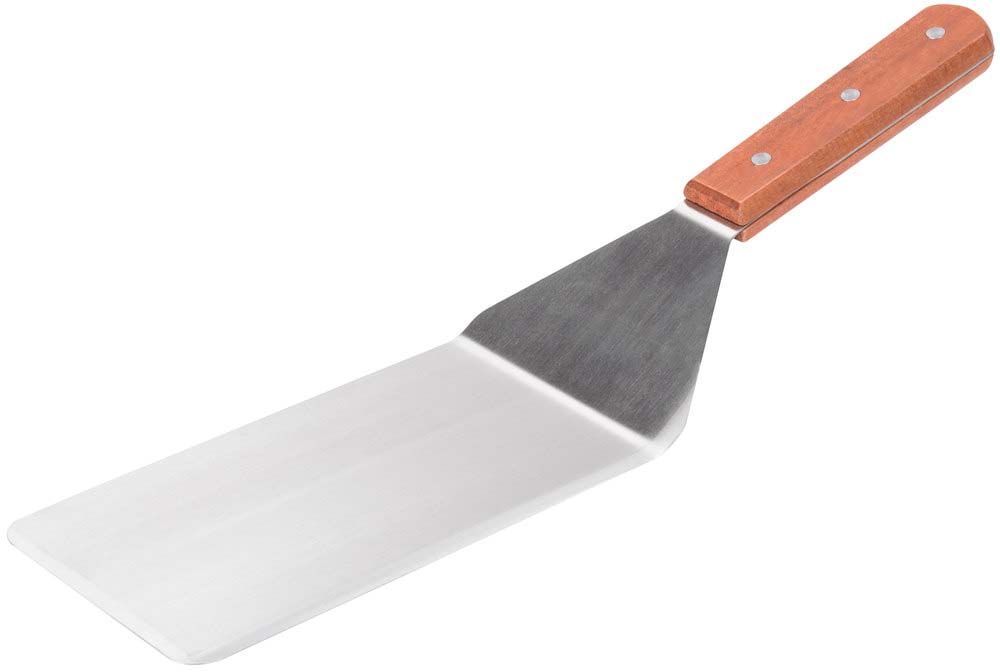 8&rdquo; x 4&rdquo; Solid Turner with Oversize Straight Blade and Wood Handle (Giant Dads Spatula) by Dexter Russell