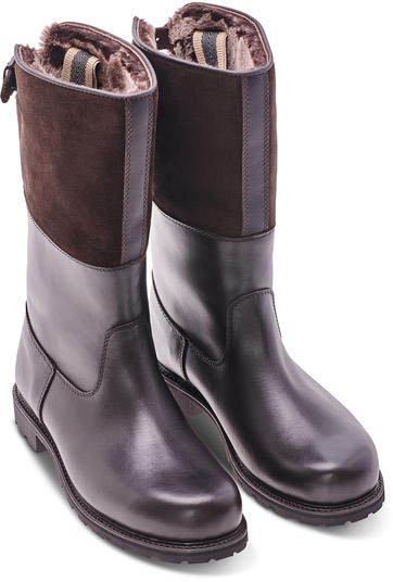 Maronibraterin shearling-lined leather boots by Ludwig Reiter